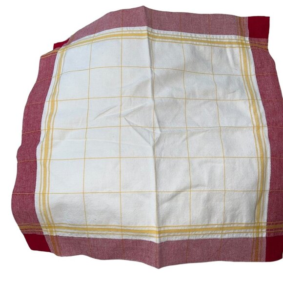 willams sonoma red yellow set of 4 napkins 100% Turkish cotton napkins NEW NIP - Picture 3 of 4